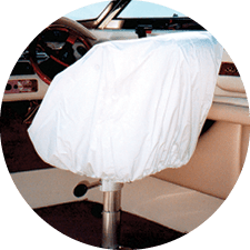 Taylor Made - Folding Pedestal Boat Seat Cover Vinyl White